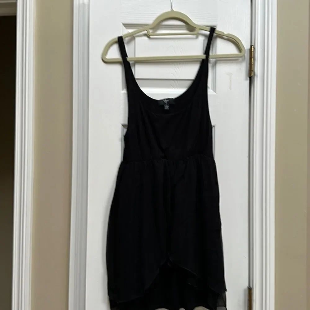 Aqua black sleeveless dress